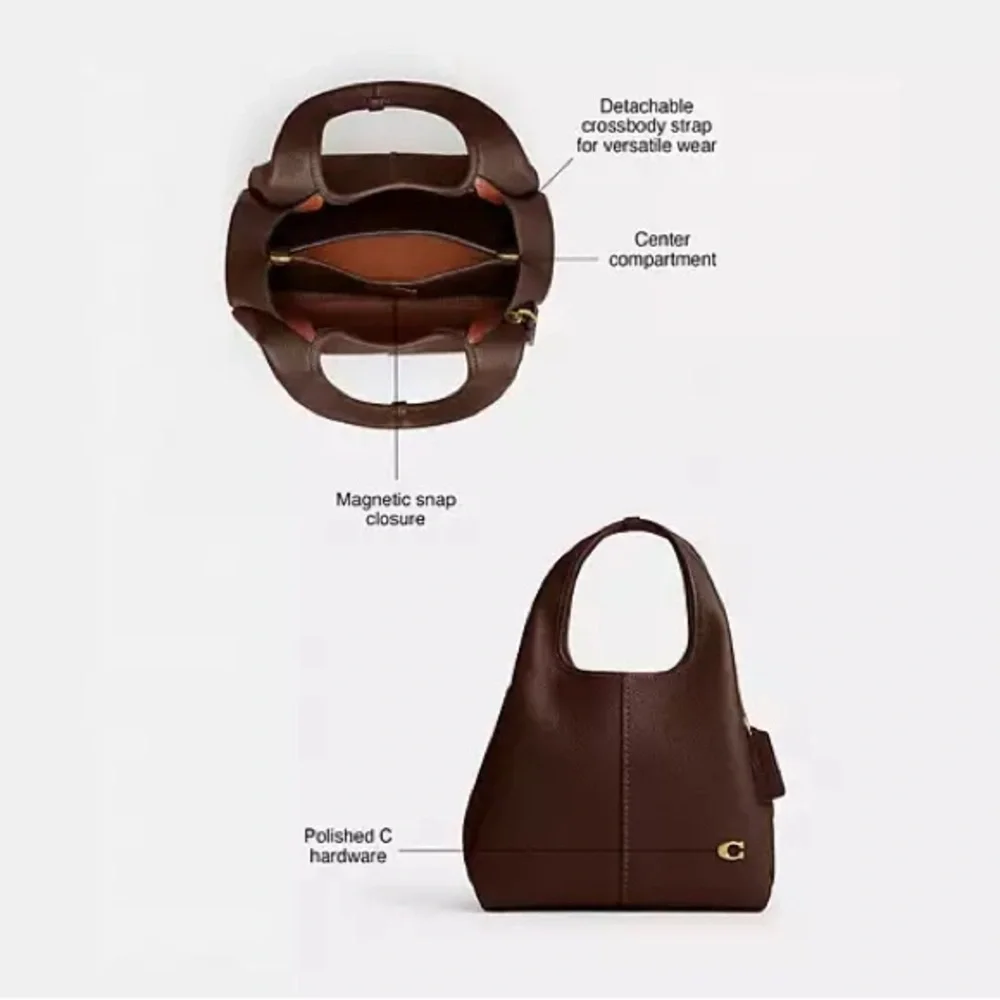 COACH
Lana Small Pebble Leather Shoulder Bag 23 - Picture 9 of 11